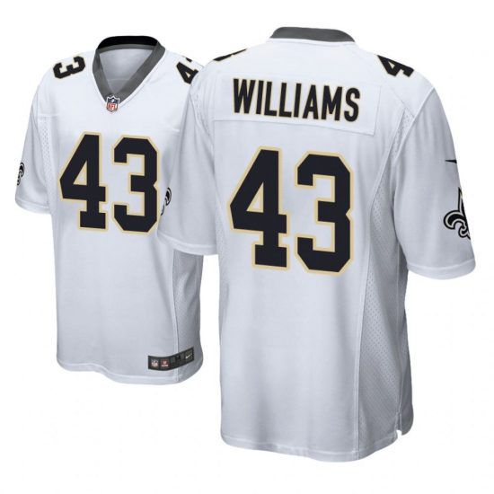 Men New Orleans Saints 43 Marcus Williams Nike White Game NFL Jersey
